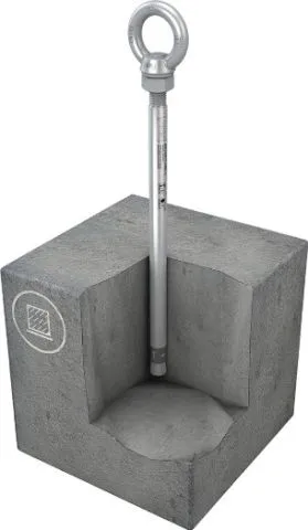 Edelstahl- Anschlagpunkt für Beton 300 mm