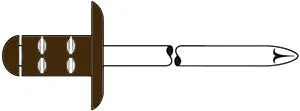 Alu/Edelstahl 3,2 x 8,0 mm Sepiabraun RAL 8014