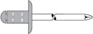 Alu/Edelstahl 4,0 x 10,0 mm Weißaluminium RAL 9006