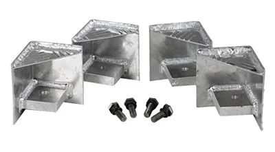 Palettenfüße zu Aluminium Riffelblech Transportkisten