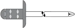 Alu/Edelstahl 3,2 x 8,0 mm Graualuminium RAL 9007