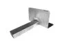 Edelstahl Notüberlauf eckig 40 x 80 mm mm abgewinkelte Platte
