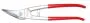 STUBAI Idealschere 280 mm linksschneidend verzinkt Griffe PVC getaucht