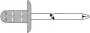 Alu/Edelstahl 4,0 x 10,0 mm Weißaluminium RAL 9006