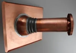 KUPFER Entlüftungsrohr 100 mm mit beweglicher Grundplatte