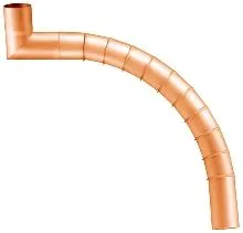 KUPFER Gliederbogen ein- und ausgeschwungen Ø 100 mm