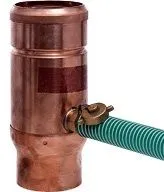 Kupfer Regenwassersammler 100 mm mit Schlauchgarnitur