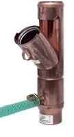 Kupfer Laubfänger 87 mm mit Edelstahllaubfangkorb und Regenwasersammler