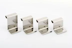 Edelstahl Festpunkthaften für Winkel-Maschinenfalz Höhe 25 mm
