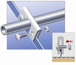 Aluminium Klemmfaust für Doppelstehfalz