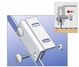 Aluminium Klemmfaust mit Winkel Aluminium Klemmfaust mit Winkel