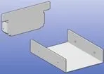 Aluminium Endstück zu Flachdachrinne höhenverstellbar 60 - 90 mm