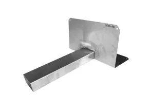 Edelstahl Notüberlauf eckig 50 x 150 mm mm abgewinkelte Platte