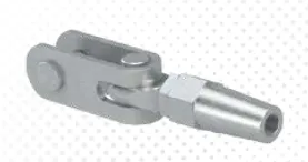 Edelstahl Gabelkopf mit Schraubterminal für 6 mm Seil