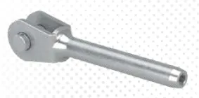 Edelstahl Gabelkopf eingepresst in Edelstahlseil für 6 mm Seil