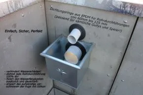 EPDM Dichtungsringe für Rohr- ø 100 - 125 mm grau