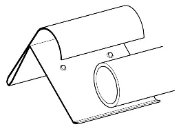 Aluminium Eishalter einteilig Höhe 38 mm
