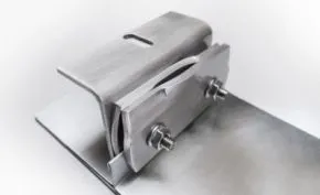 Aluminium Halterung für Solar- und Kollektoranlagen für Doppelstehfalz 110 mm Aluminium Halterung für Solar- und Kollektoranlagen für Doppelstehfalz 110 mm