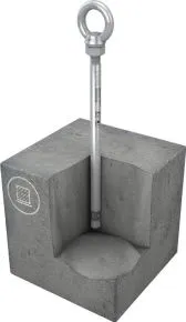 Edelstahl- Anschlagpunkt für Beton 500 mm