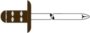 Alu/Edelstahl 3,2 x 8,0 mm Sepiabraun RAL 8014