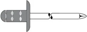 Alu/Edelstahl 4,0 x 10,0 mm Graualuminium RAL 9007