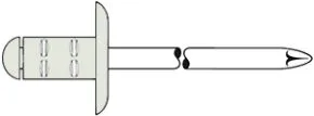 Alu/Edelstahl 3,2 x 8,0 mm Grauweiß RAL 9002