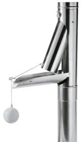 Zink Regenwasserklappe FRANKOMAT 80 mm