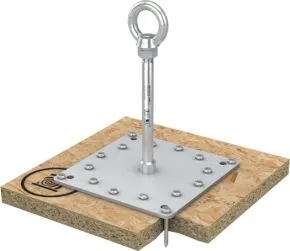 Edelstahl-Anschlagpunkt für Holz 150 mm
