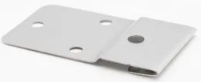 Edelstahl Liegehafte ohne V2A-Stifte Umschlag 20 mm