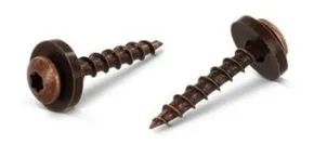 Fensterbankschrauben Edelstahl braun RAL 8017 3,9 x 19 mm mit TORX 15