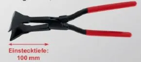 Quetschfalzzange 100 mm Gewerbe durchgesteckt