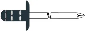 Alu/Edelstahl 4,0 x 13,0 mm Anthrazitgrau RAL 7016