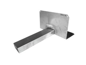 Edelstahl Notüberlauf eckig 50 x 100 mm mm abgewinkelte Platte Edelstahl Notüberlauf eckig 50 x 100 mm mm abgewinkelte Platte