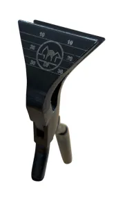 Falzzange mit Skala 45° gebogen, PVC-Griff, durchgesteckt, 60 mm